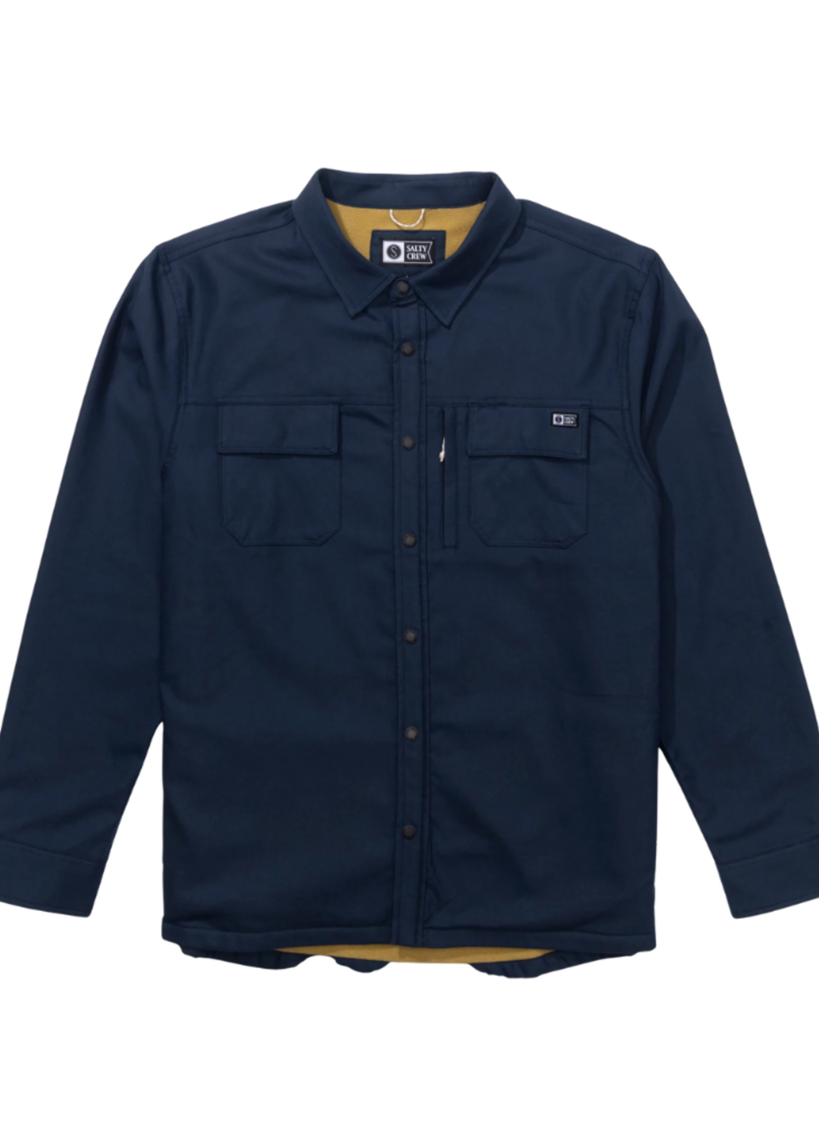 Salty Crew Men's Fathom Long Sleeve Tech Shacket | Midnight Navy