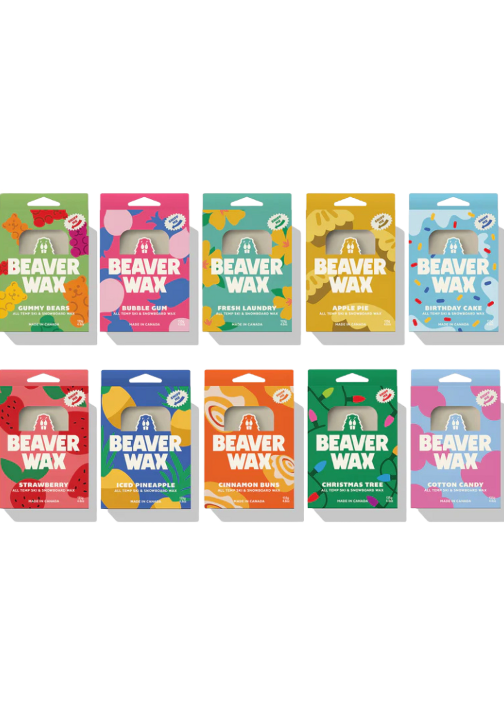 Beaver wax Snowboard and Ski Scented Wax - All Temp