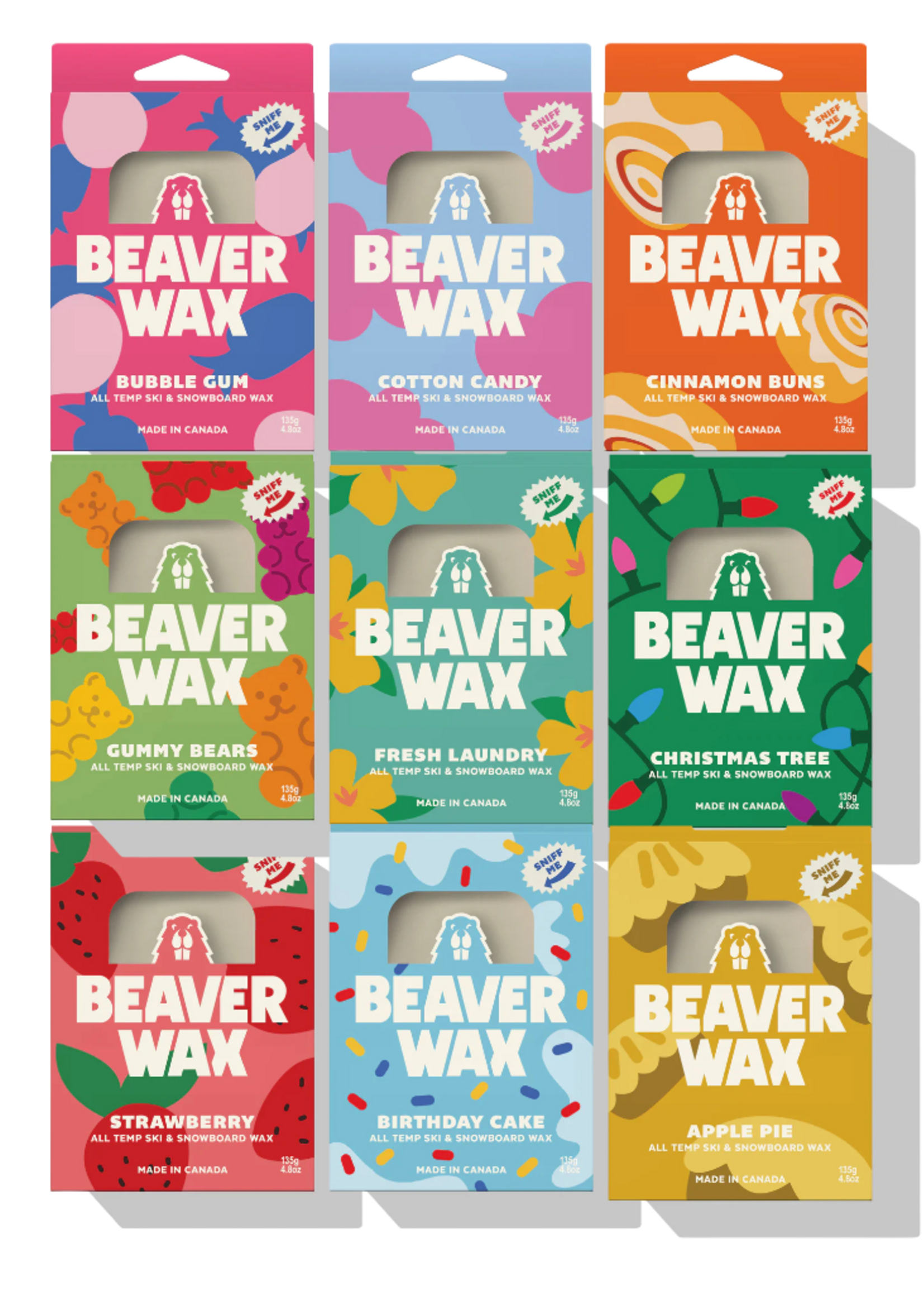 Beaver wax Snowboard and Ski Scented Wax - All Temp