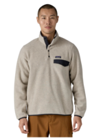 Patagonia M's Lightweight Synchilla Snap-T Pullover | Oatmeal Heather / Smolder Blue