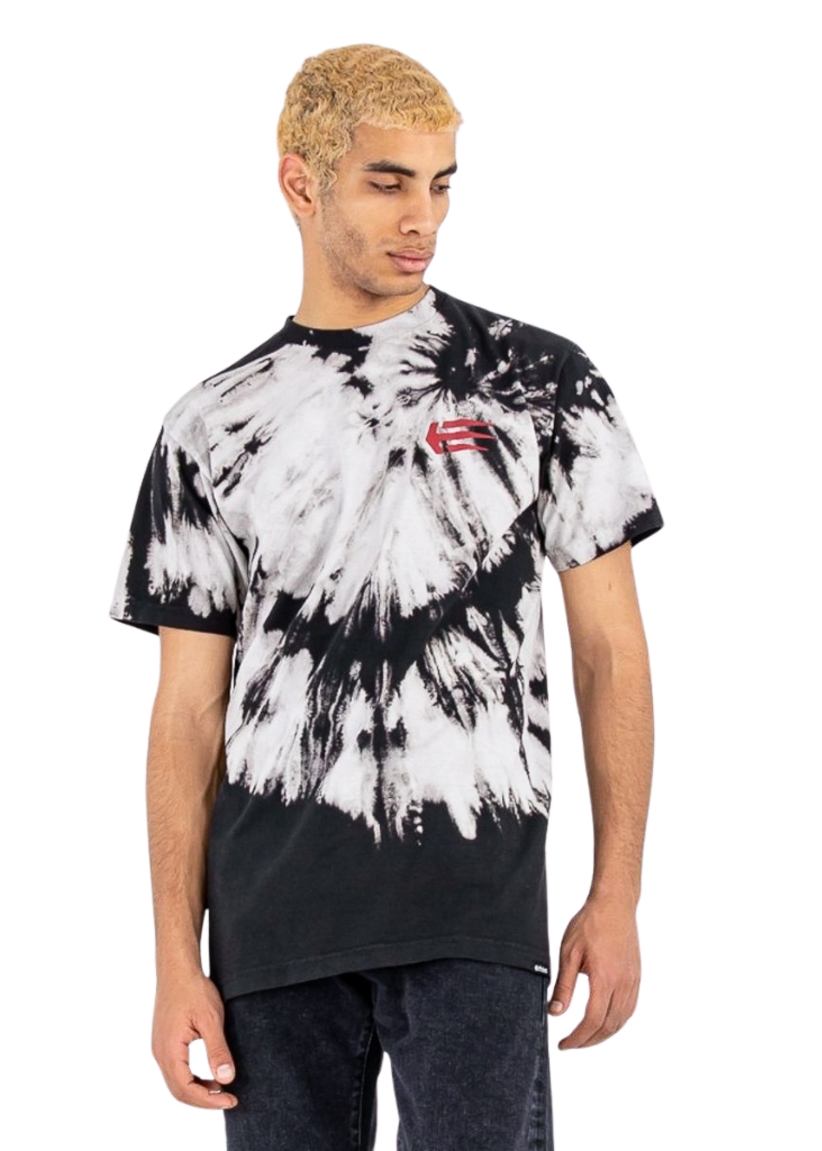 Etnies Joslin Wash Short Sleeve T-Shirt | Black / Tan Tie Dye