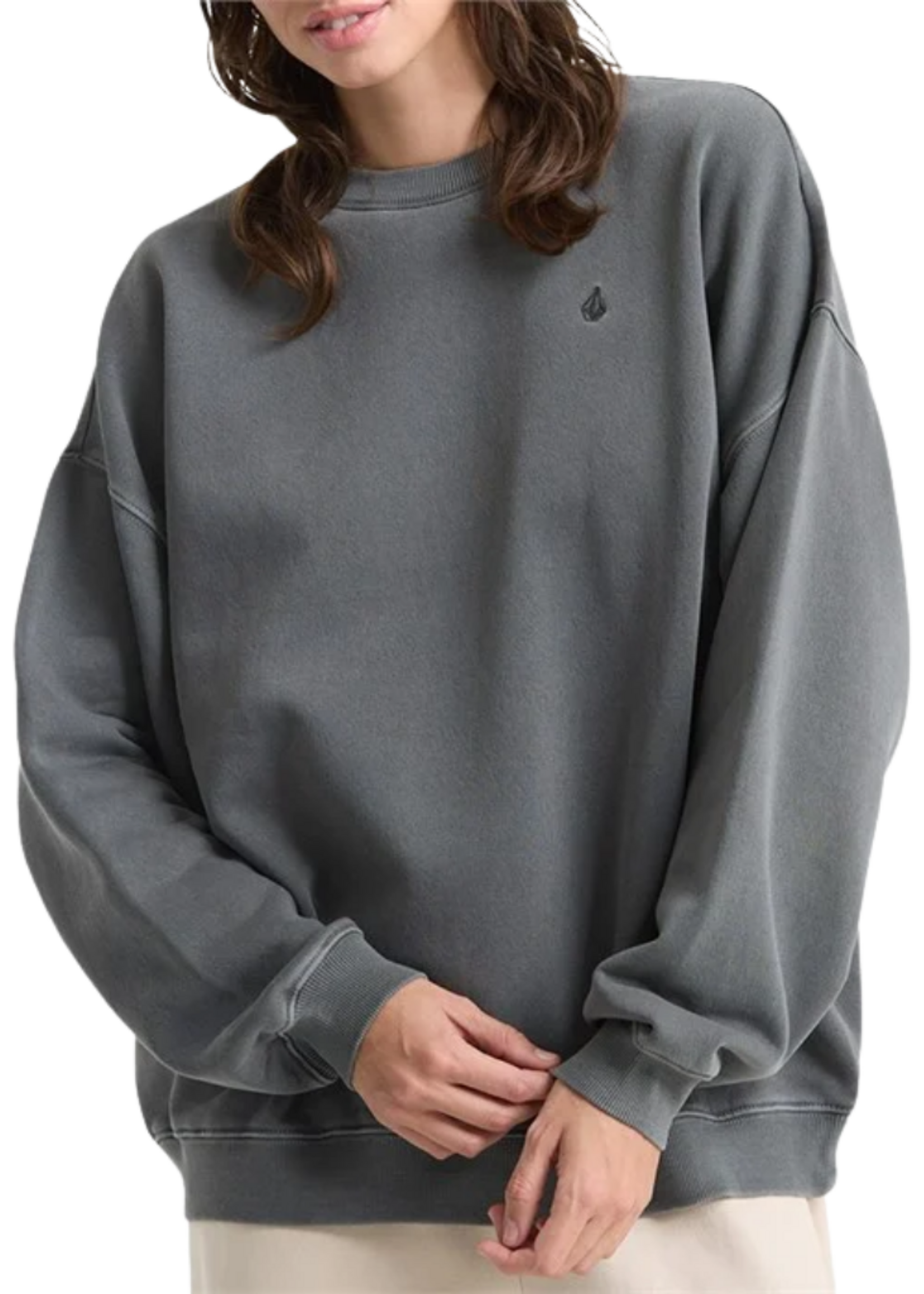 Volcom Women's Stone Soft Crewneck Sweater | Charcoal