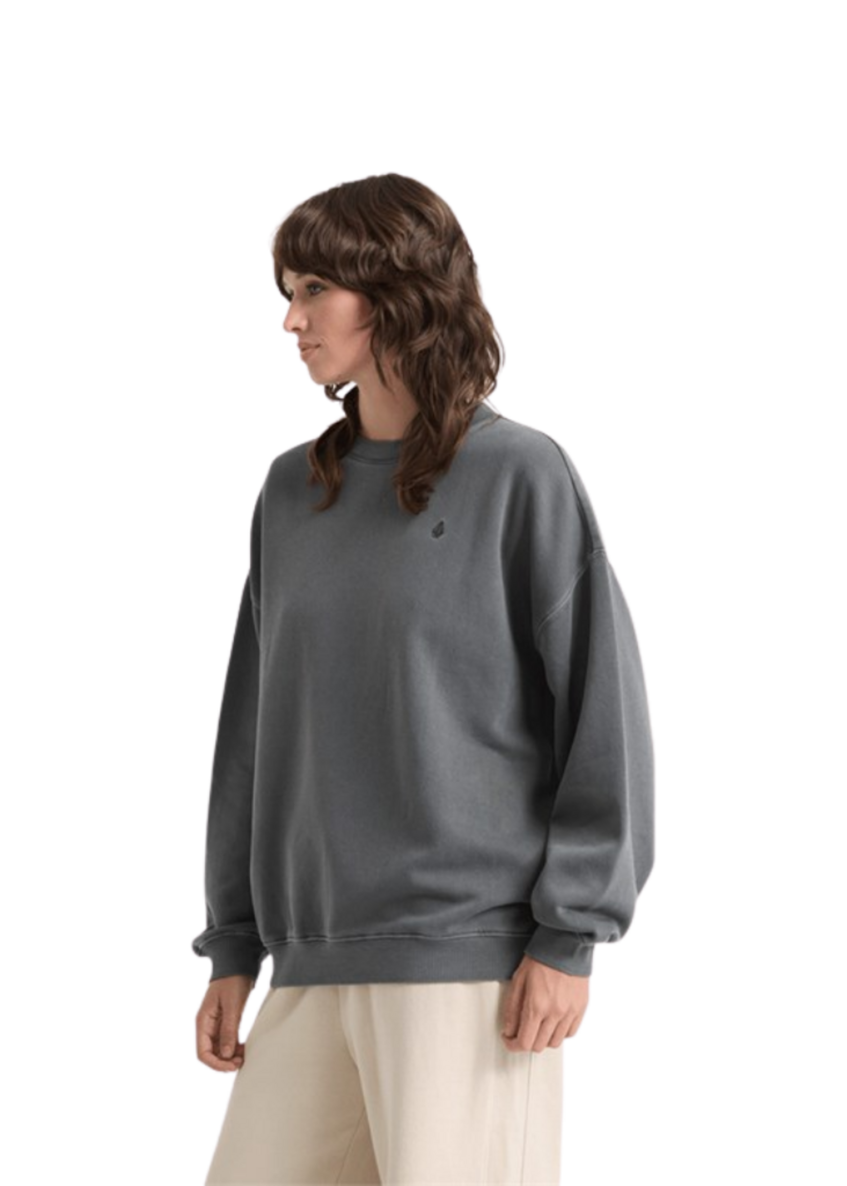 Volcom Women's Stone Soft Crewneck Sweater | Charcoal