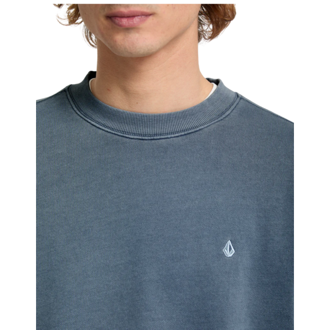 Volcom Men's Stone Soft Crewneck Sweater - Blue Wash