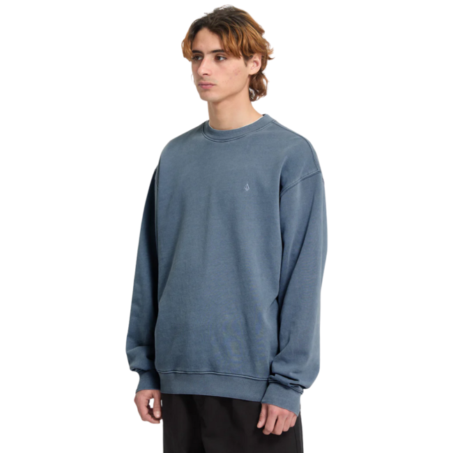 Volcom Men's Stone Soft Crewneck Sweater - Blue Wash
