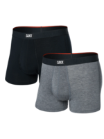 Saxx Vibe Xtra Soft Comfort 2 Pack | Black/Dark Grey