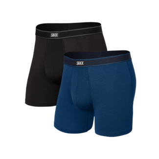 Saxx Daytripper Comfort Stretch 2 PK | Black/City Blue