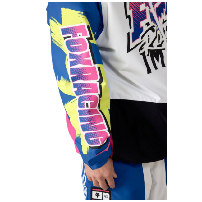 686 X Fox Racing Anorak Shell Jacket | Fox White Colourblock Large