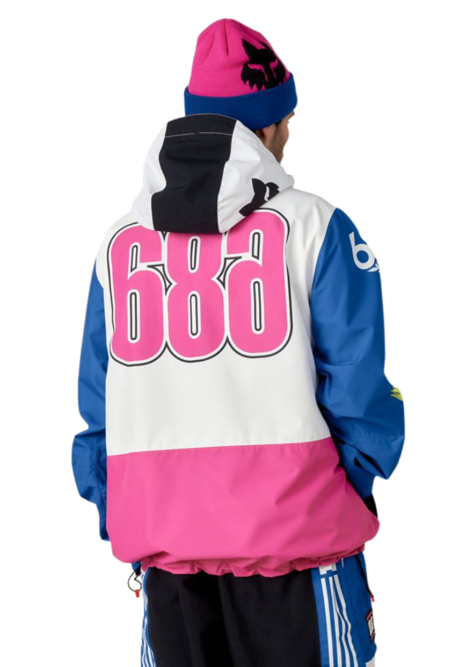 686  X Fox Racing Anorak Shell Jacket | Fox White Colourblock Large