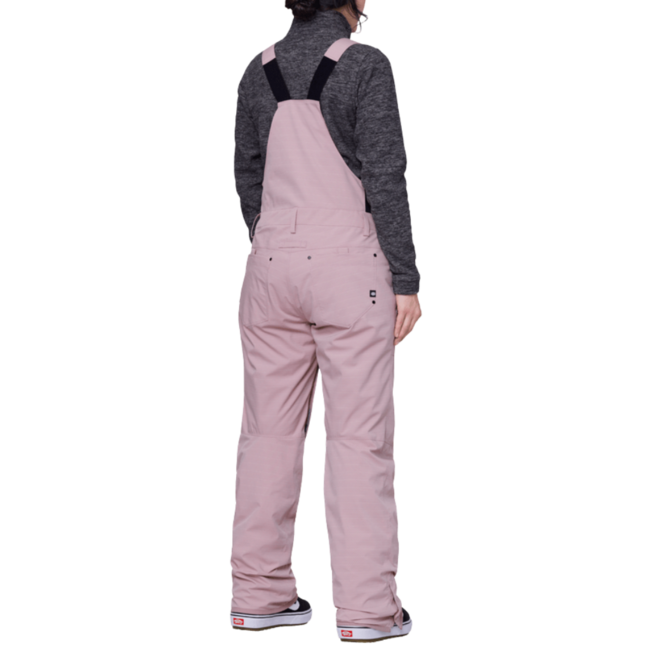 686 Women's Black Magic Insulated Bib | Dusty Mauve Geo Jacquard
