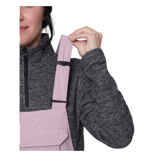 686 Women's Black Magic Insulated Bib | Dusty Mauve Geo Jacquard