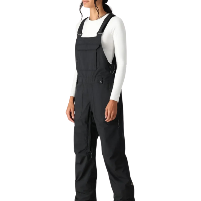 686 Women's Black Magic Insulated Bib | Black Geo Jacquard