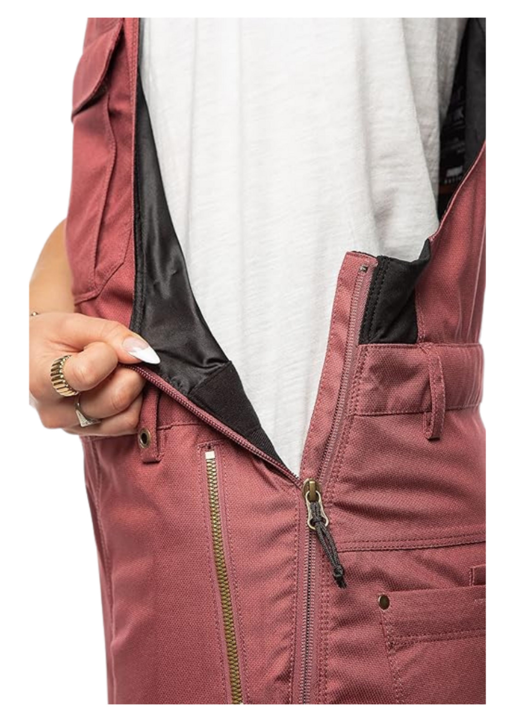 686 Women's Black Magic Insulated Bib - Dessert Rose