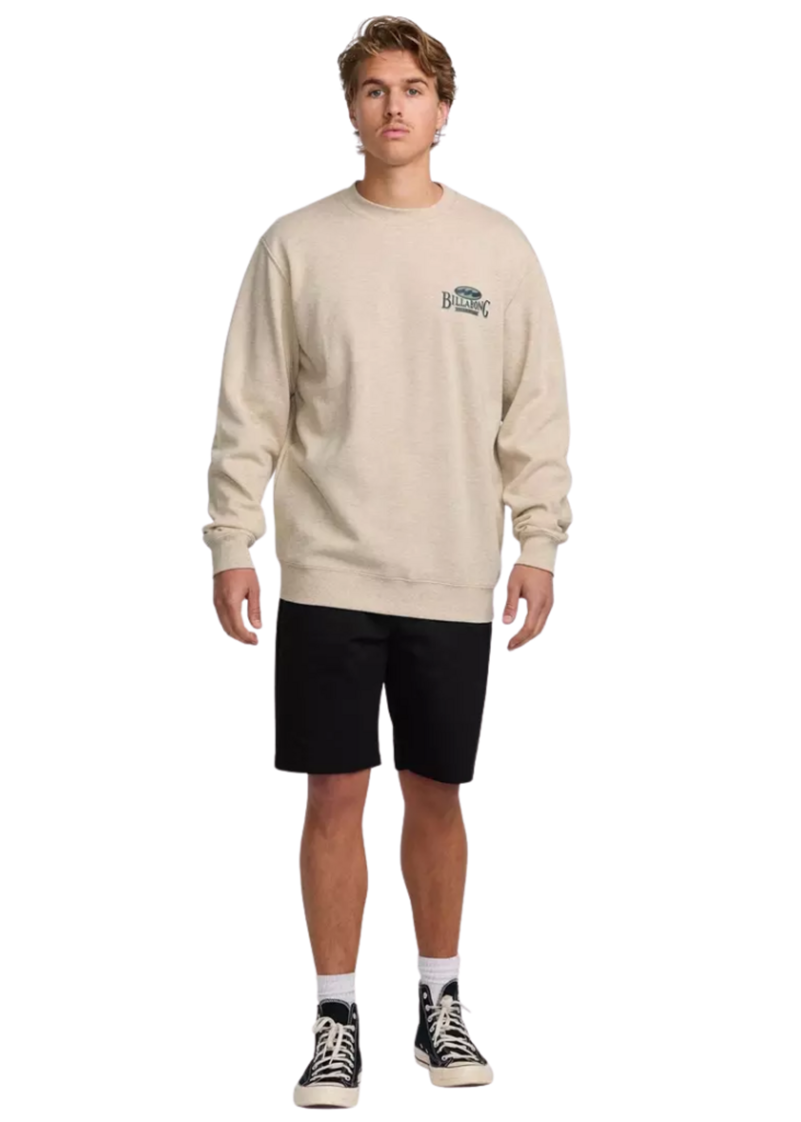 Billabong Men's Short Sands Crewneck sweater | Oatmeal Heather