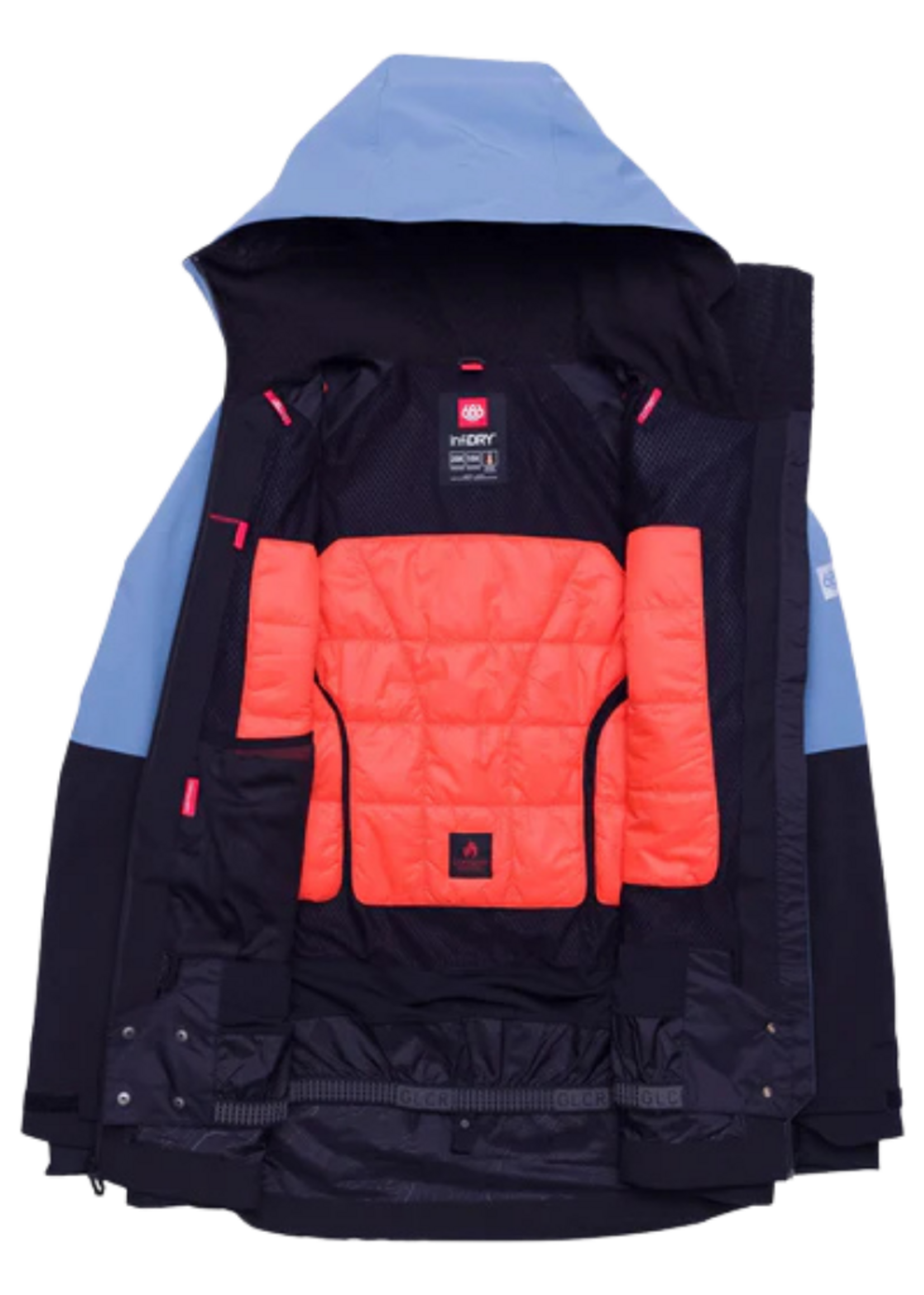 686 Men's Hydra Thermagraph Jacket - Steel Blue Colourblock