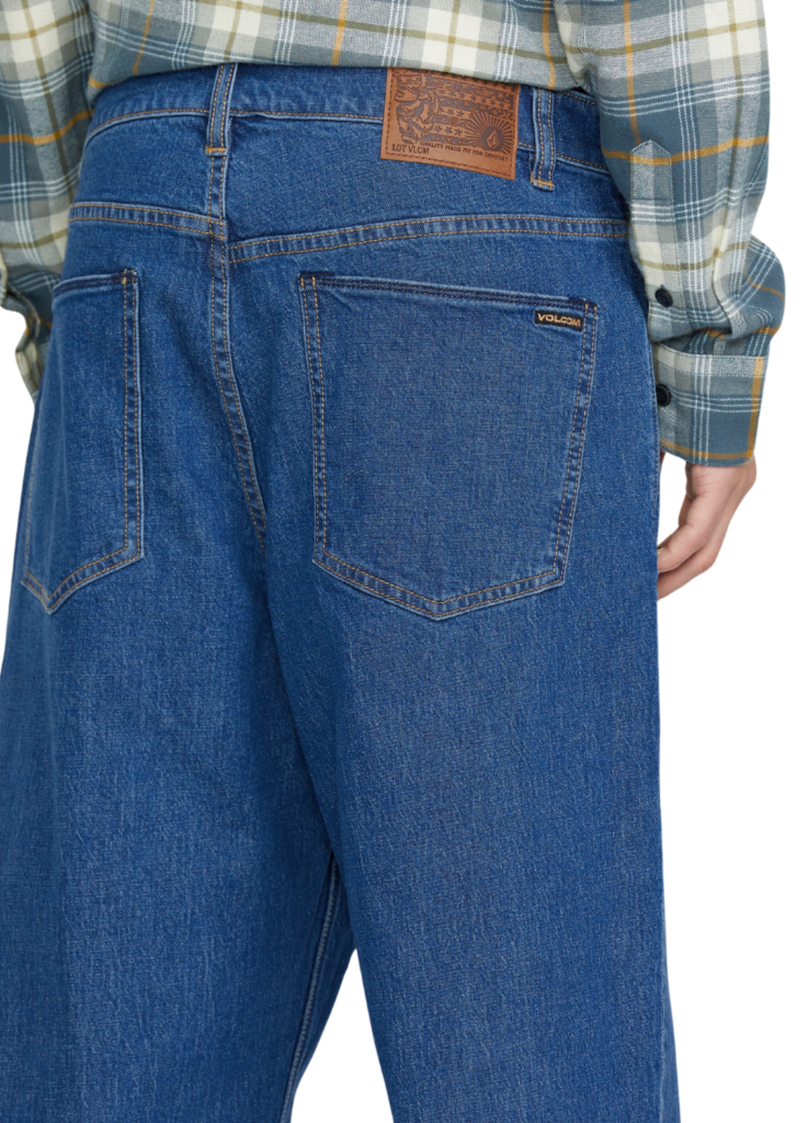 Volcom Men's Billow Denim Pant | Bold Blue