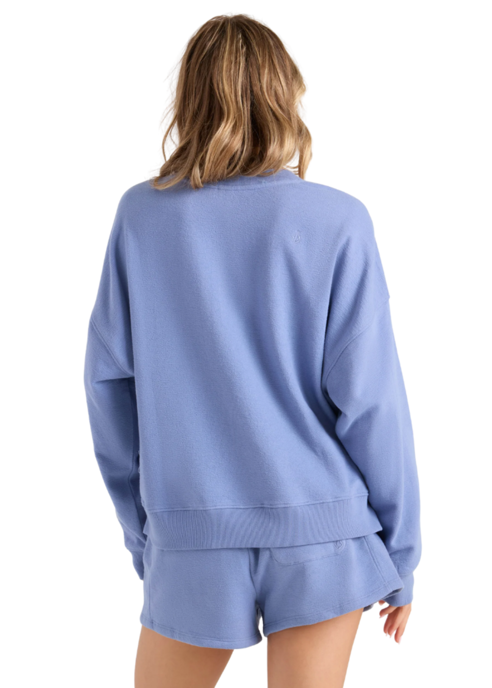 Volcom Women's Lived In Fleece Henley - Horizon Blue