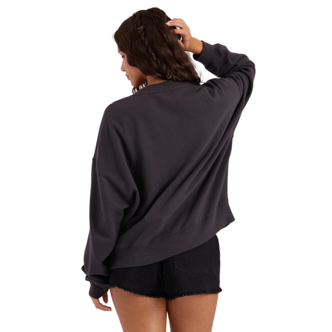 Volcom Women's Lived In Fleece Henley | Vintage Black