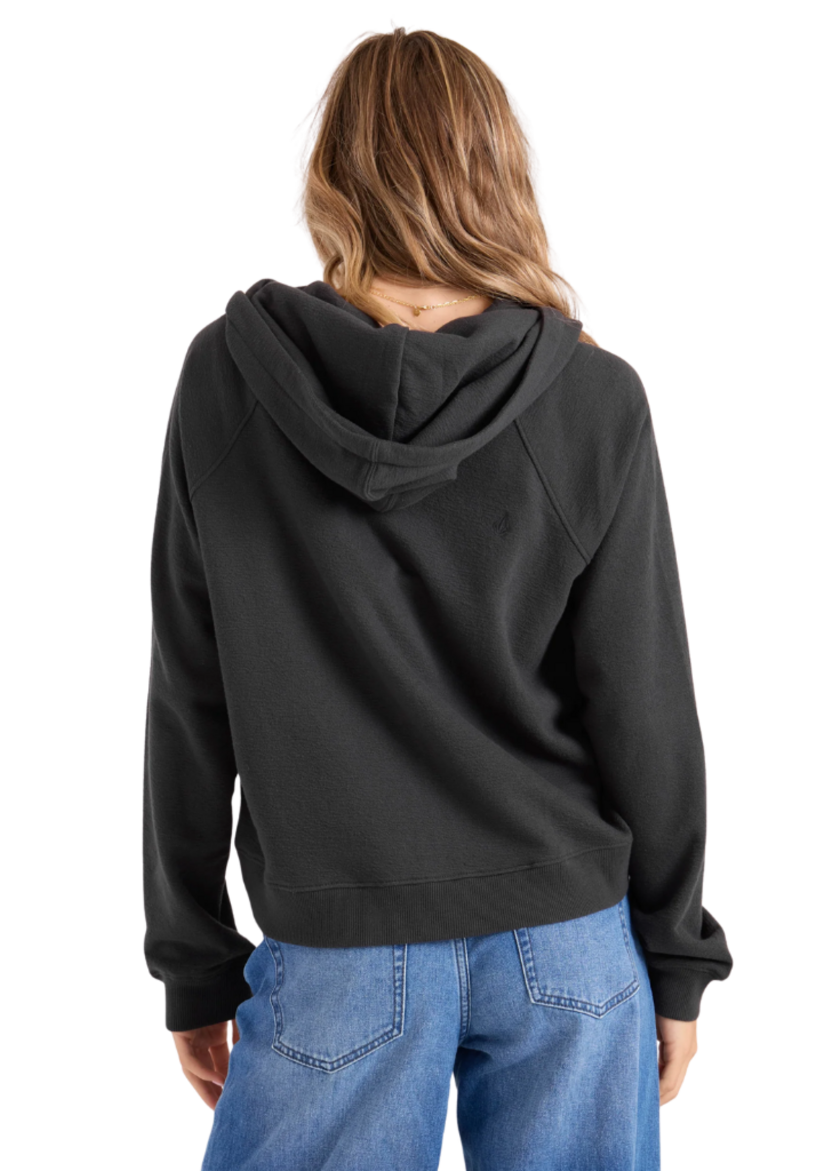 Volcom Women's Lived In Fleece Zip Hoodie | Vintage Black