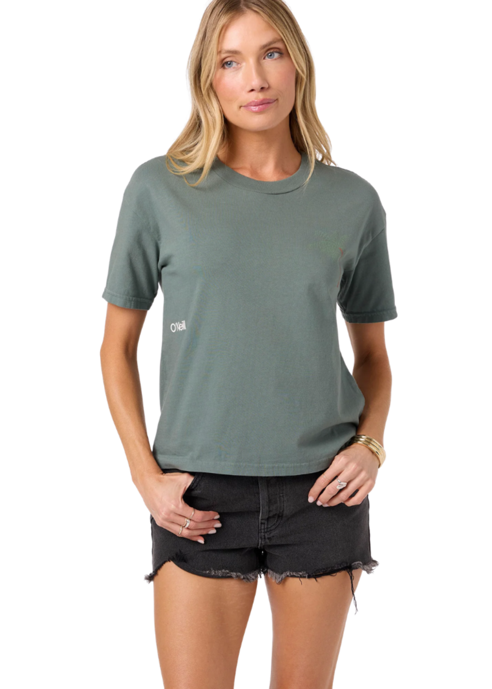 O'Neill Women's OG Palms Away Tee | Blasam Green