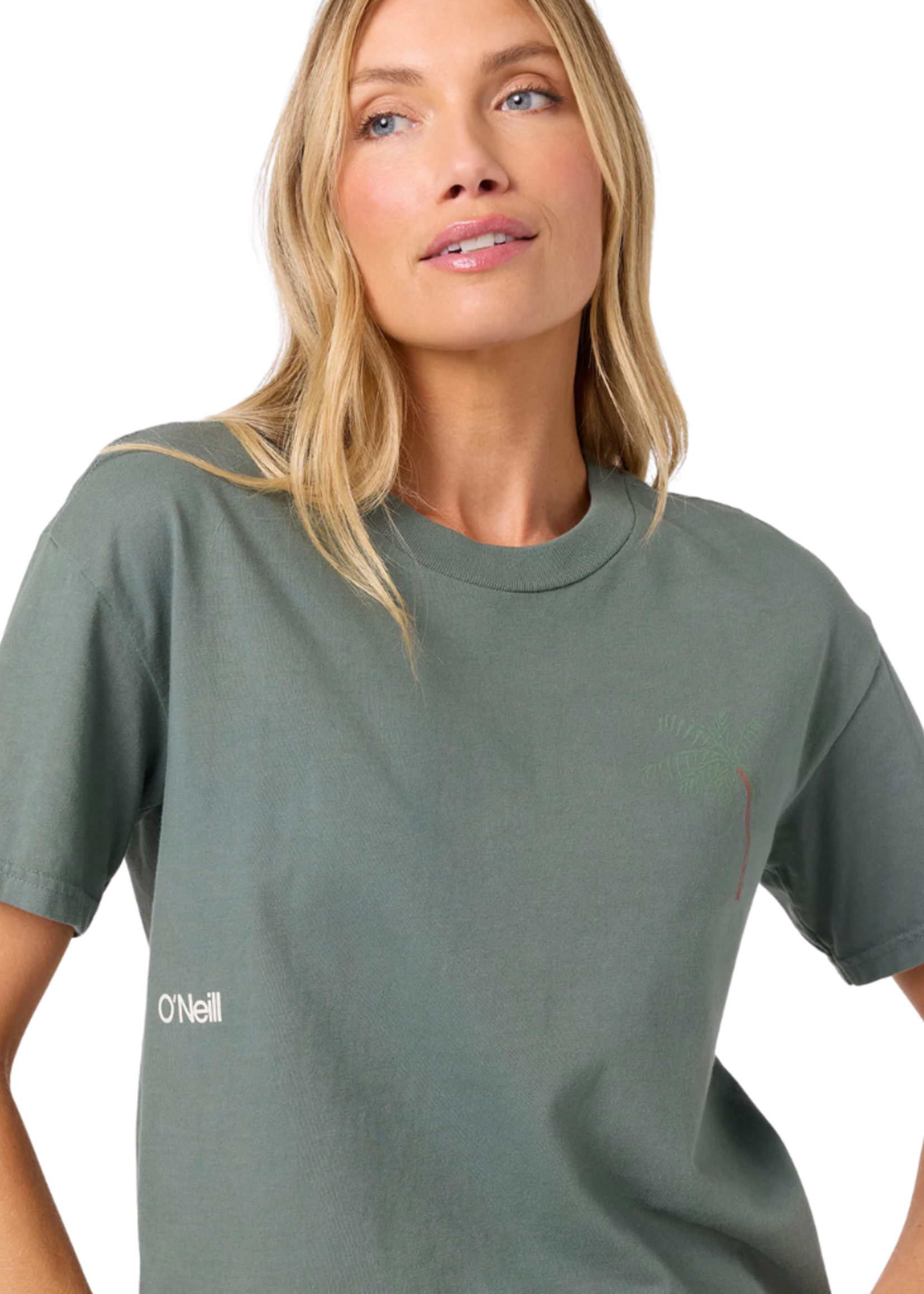 O'Neill Women's OG Palms Away Tee | Blasam Green