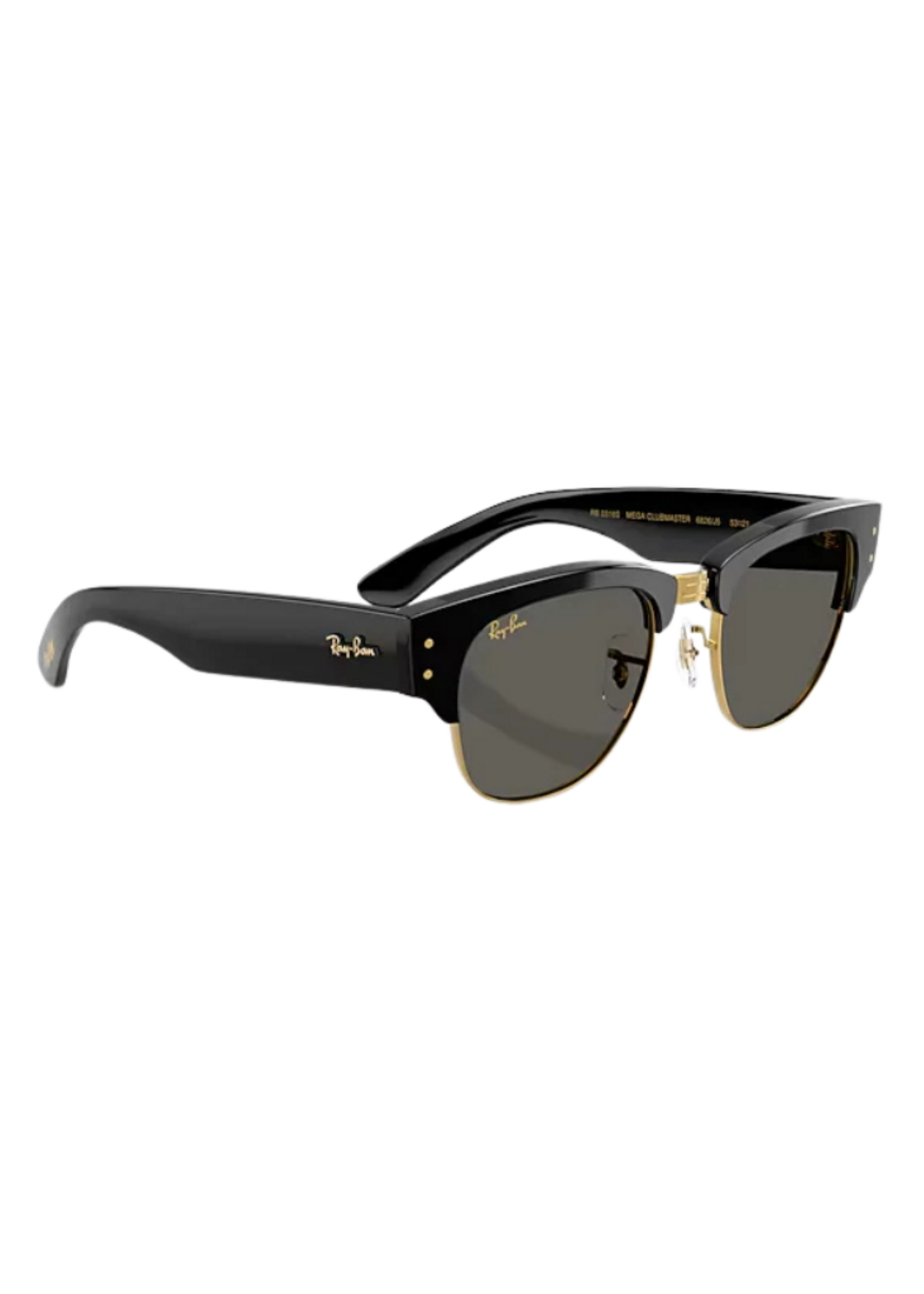 Ray-Ban Mega Clubmaster Sunglasses A$AP ROCKY Blacked Out - Black On Gold | Dark Grey