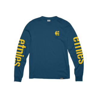 Etnies Men's Icon Long Sleeve Tee | Navy / Yellow