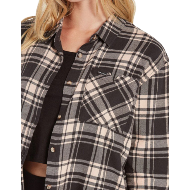Volcom Women's Plaid To Meet U Long Sleeve