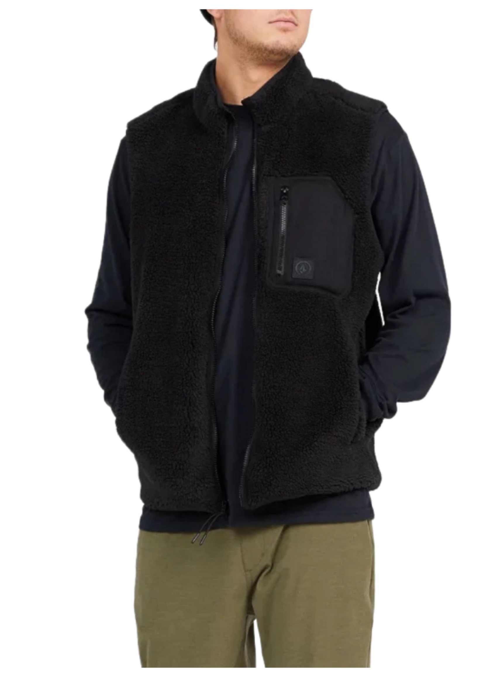 Volcom Men's Muzzer Fuzzer Vest - Black