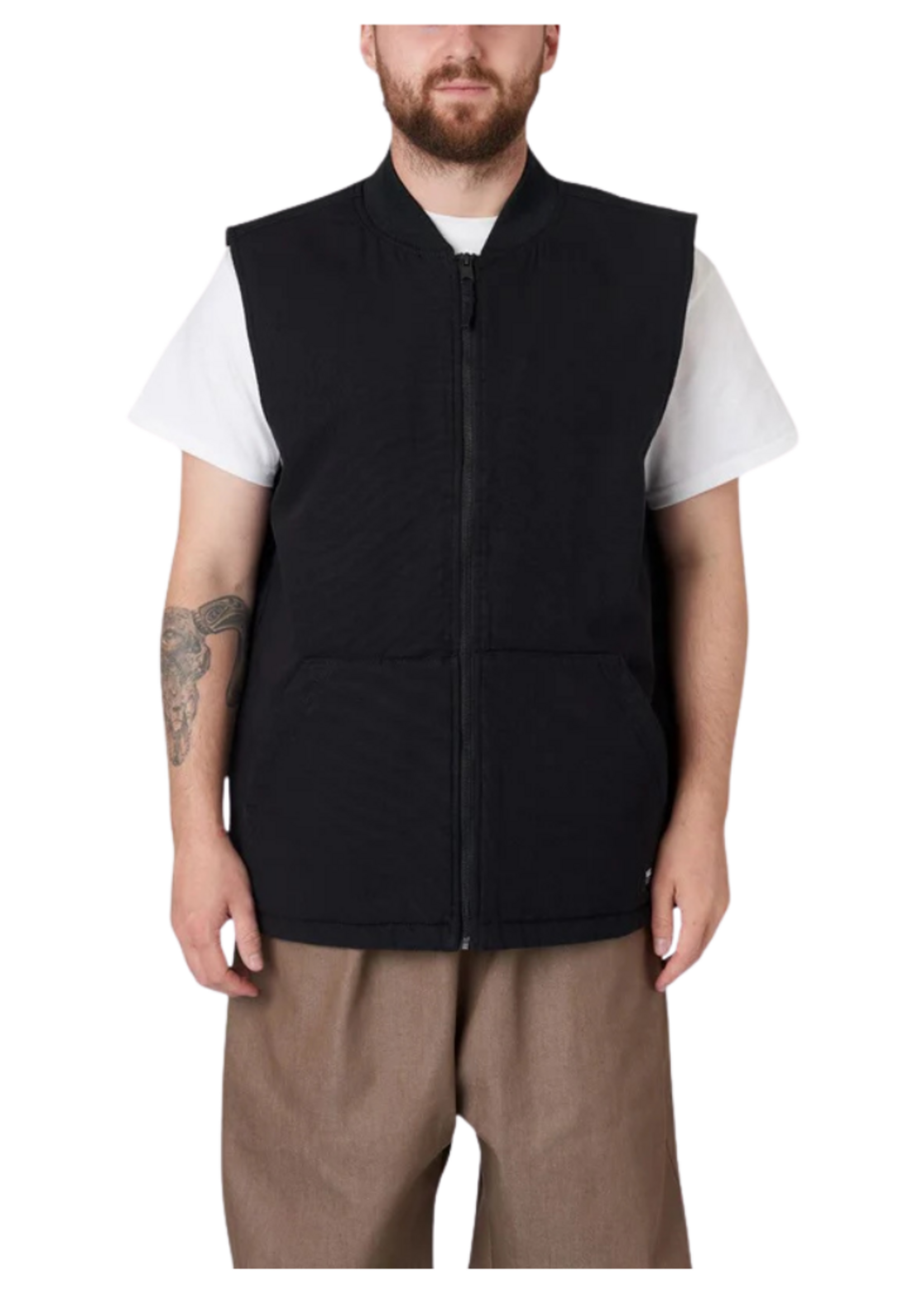 Vans Men's Plaid Talbot Vest -  Black / Taos Taupe