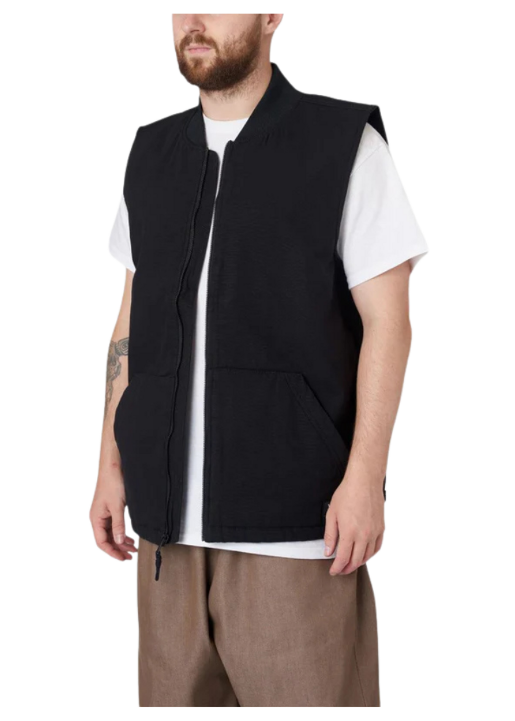 Vans Men's Plaid Talbot Vest -  Black / Taos Taupe