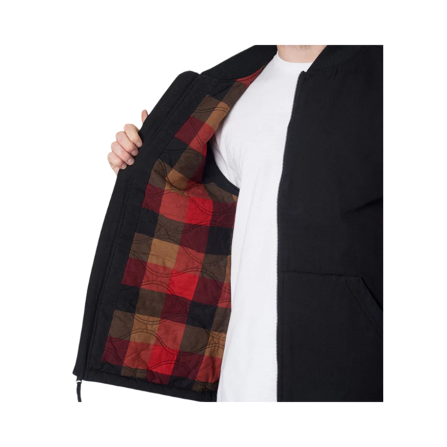 Vans Men's Plaid Talbot Vest -  Black / Taos Taupe