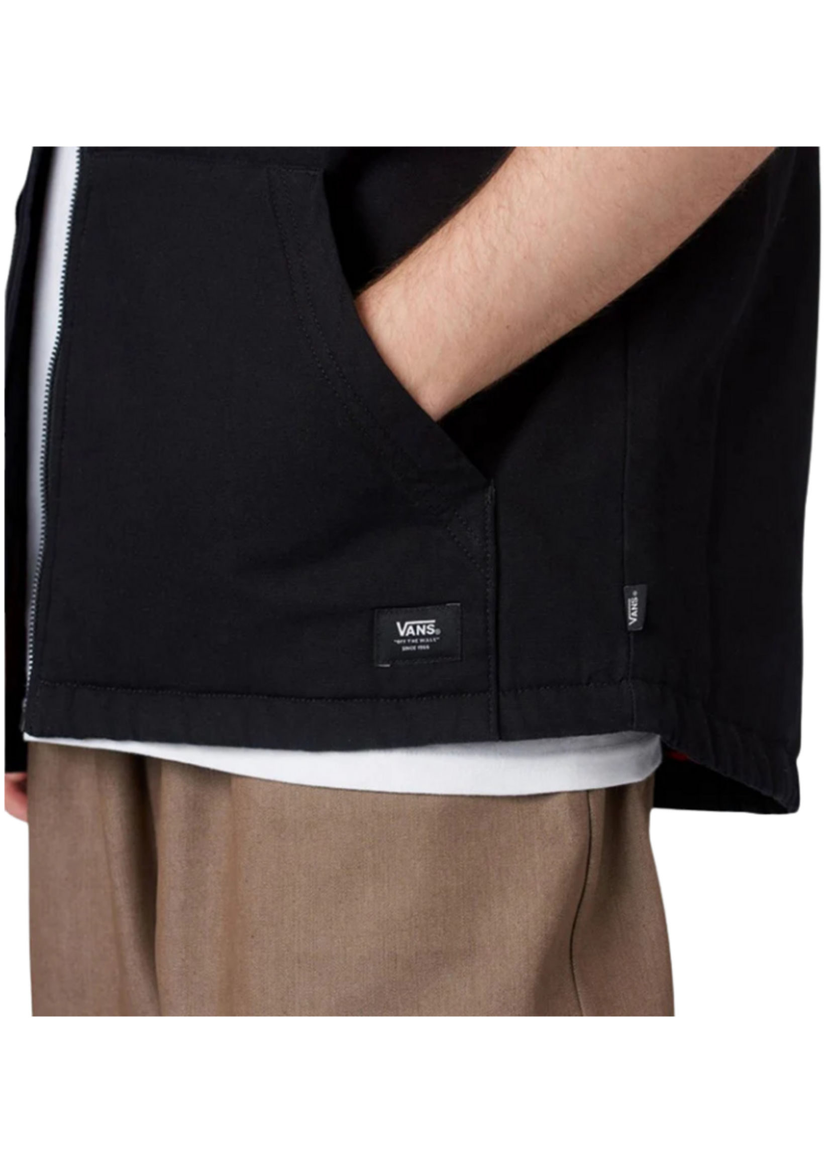 Vans Men's Plaid Talbot Vest -  Black / Taos Taupe