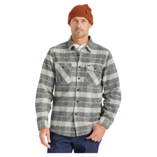 Brixton Men's Bowery Heavy Weight Flannel | Black/Charcoal