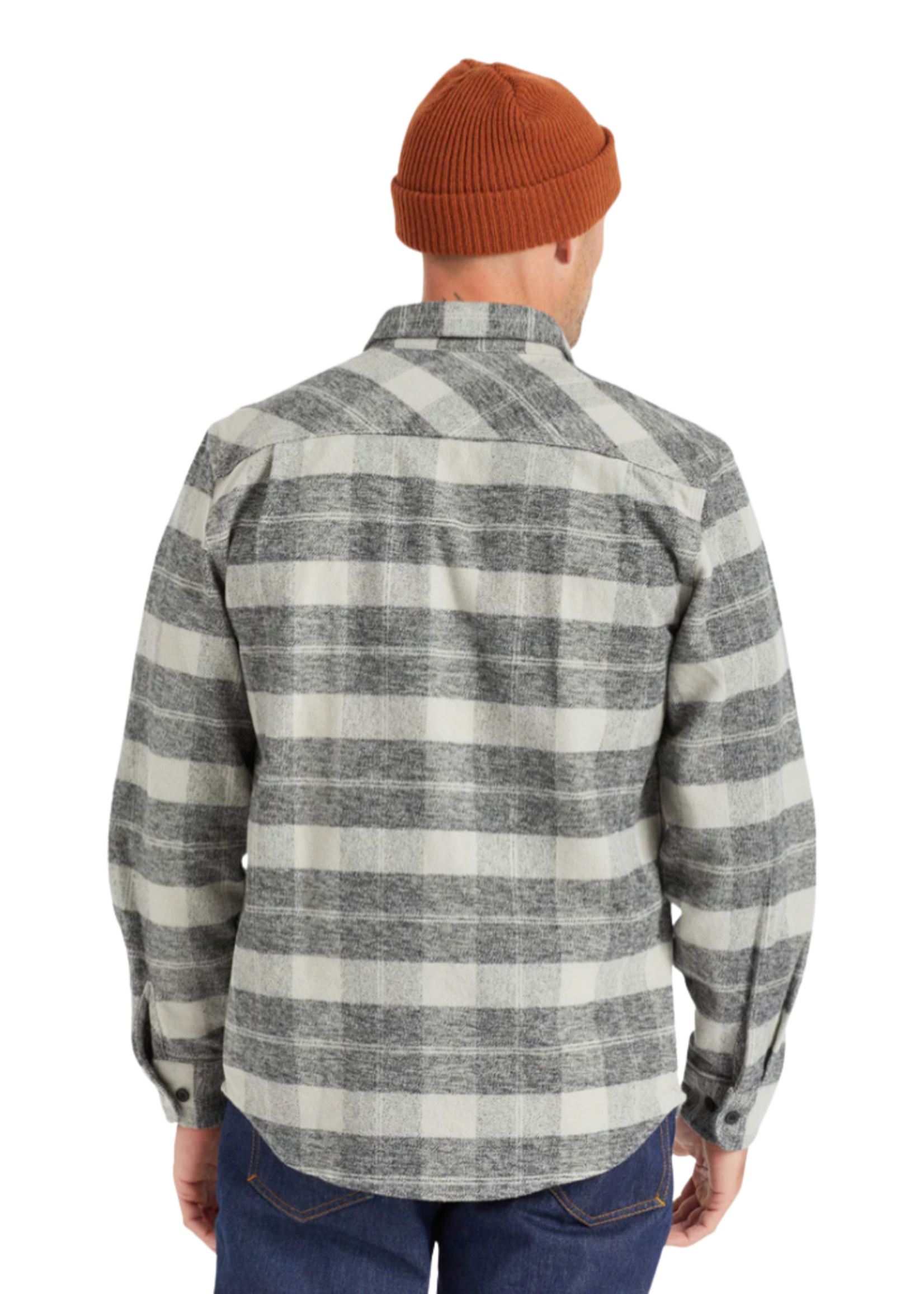 Brixton Men's Bowery Heavy Weight Flannel | Black/Charcoal