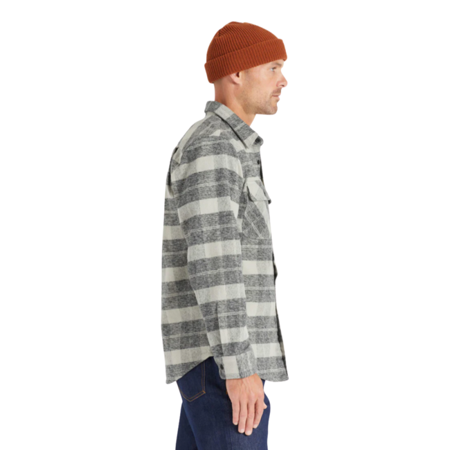 Brixton Men's Bowery Heavy Weight Flannel | Black/Charcoal