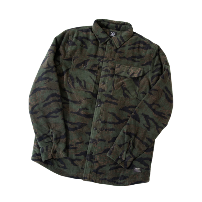 Volcom Men's Bowered Fleece Jacket - Squadron Green