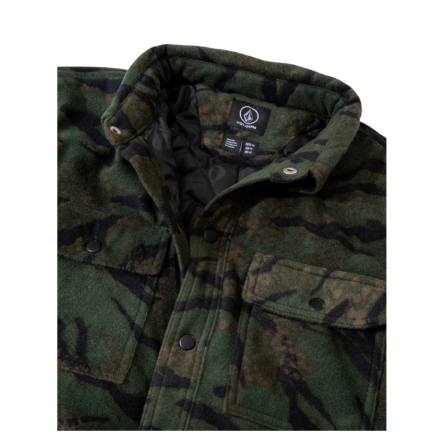 Volcom Men's Bowered Fleece Jacket - Squadron Green