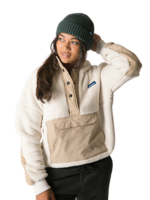 KAVU Women's Moon Ridge Sherpa Fleece Hoodie | Chalk