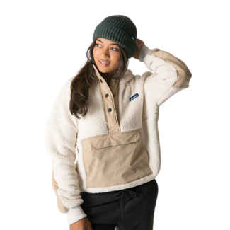 KAVU Women's Moon Ridge Sherpa Fleece Hoodie | Chalk