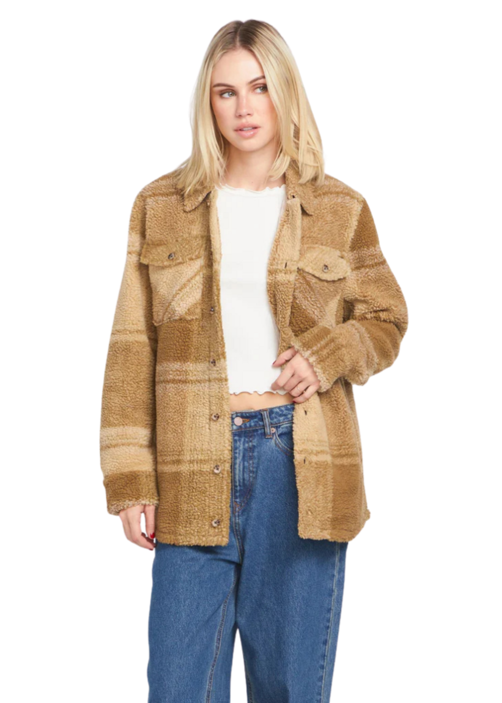 Volcom Women's Silent Sherpa Jacket | Mushroom