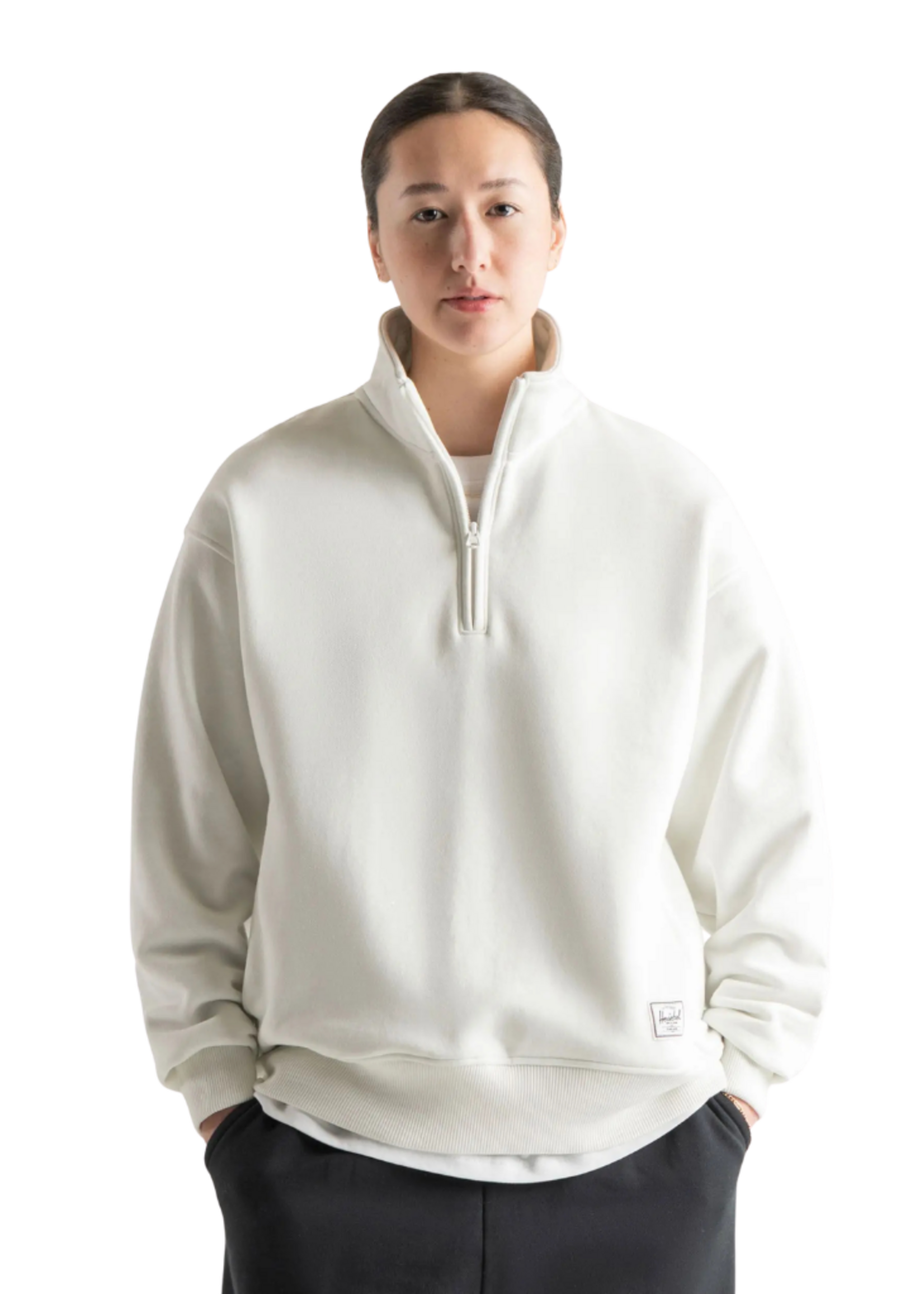 Herschel Women's Classic Quarter Zip Sweater | Blanc de Blanc