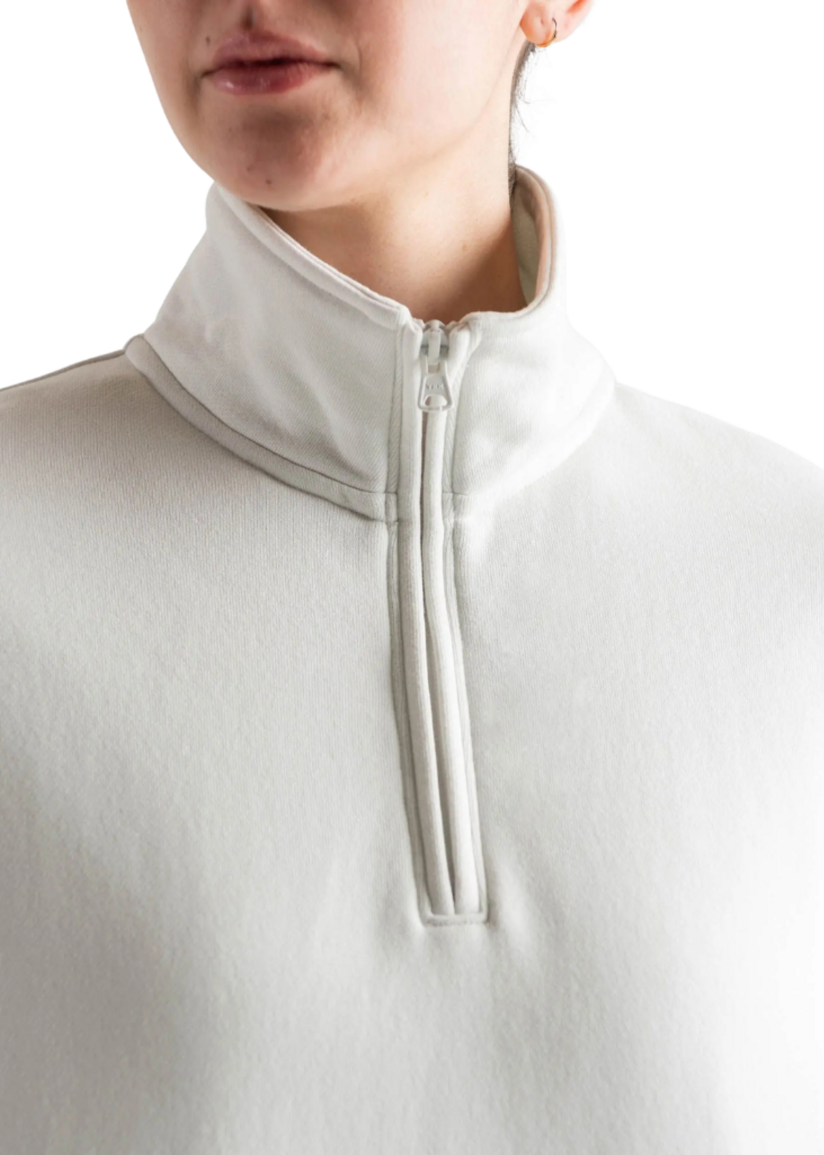 Herschel Women's Classic Quarter Zip Sweater | Blanc de Blanc
