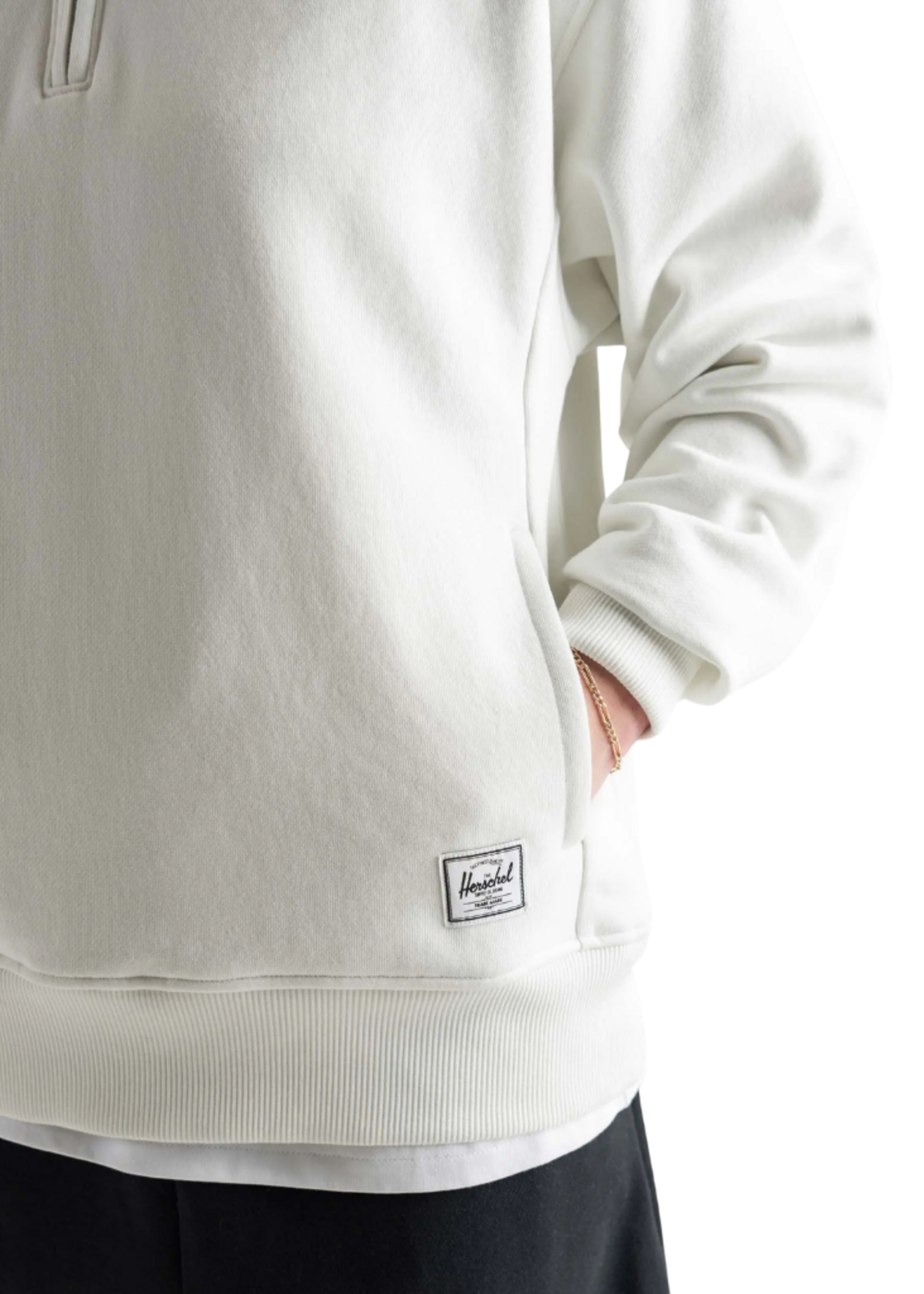 Herschel Women's Classic Quarter Zip Sweater | Blanc de Blanc