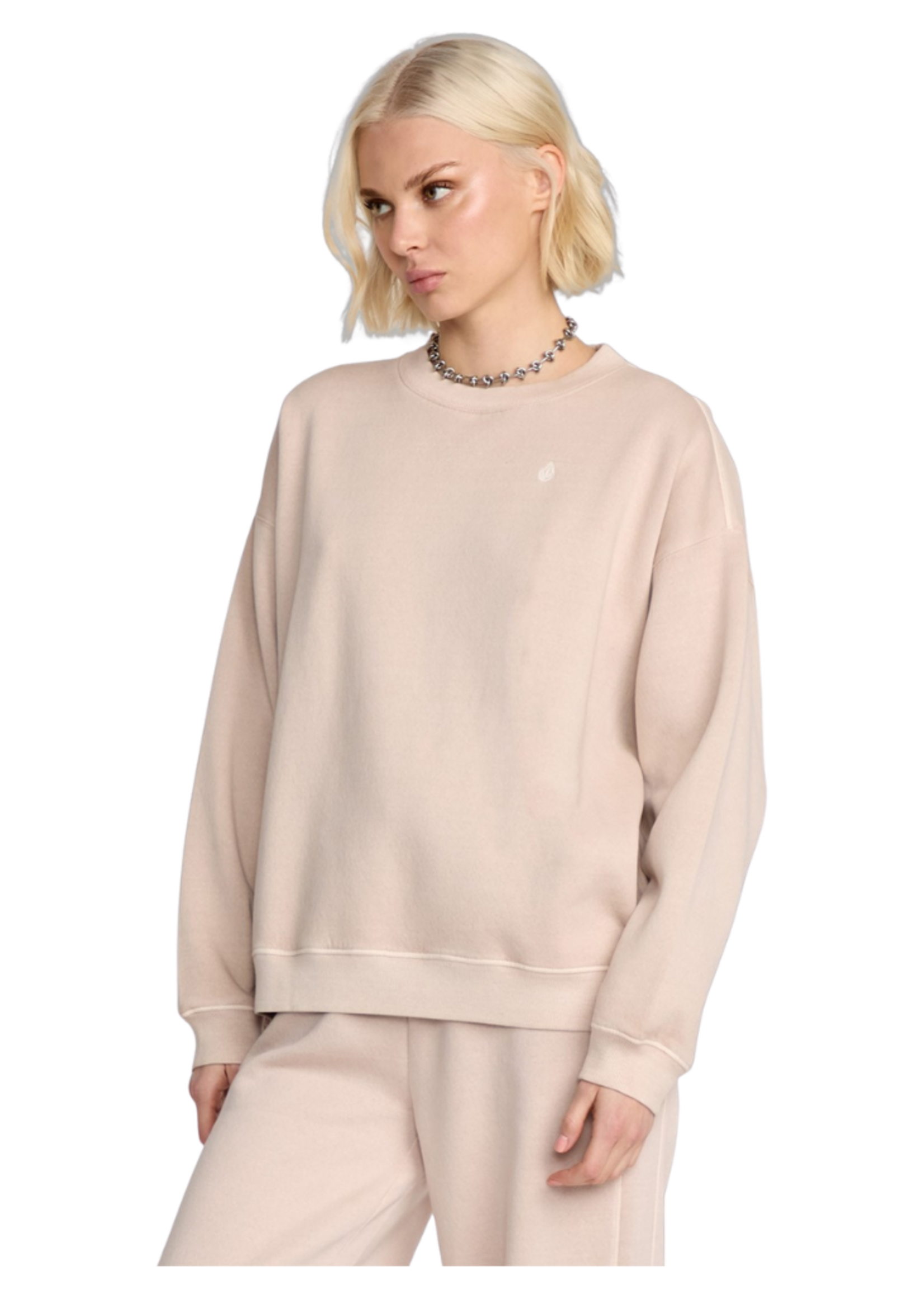 Volcom Women's Stone Soft Crewneck Sweater | Oat
