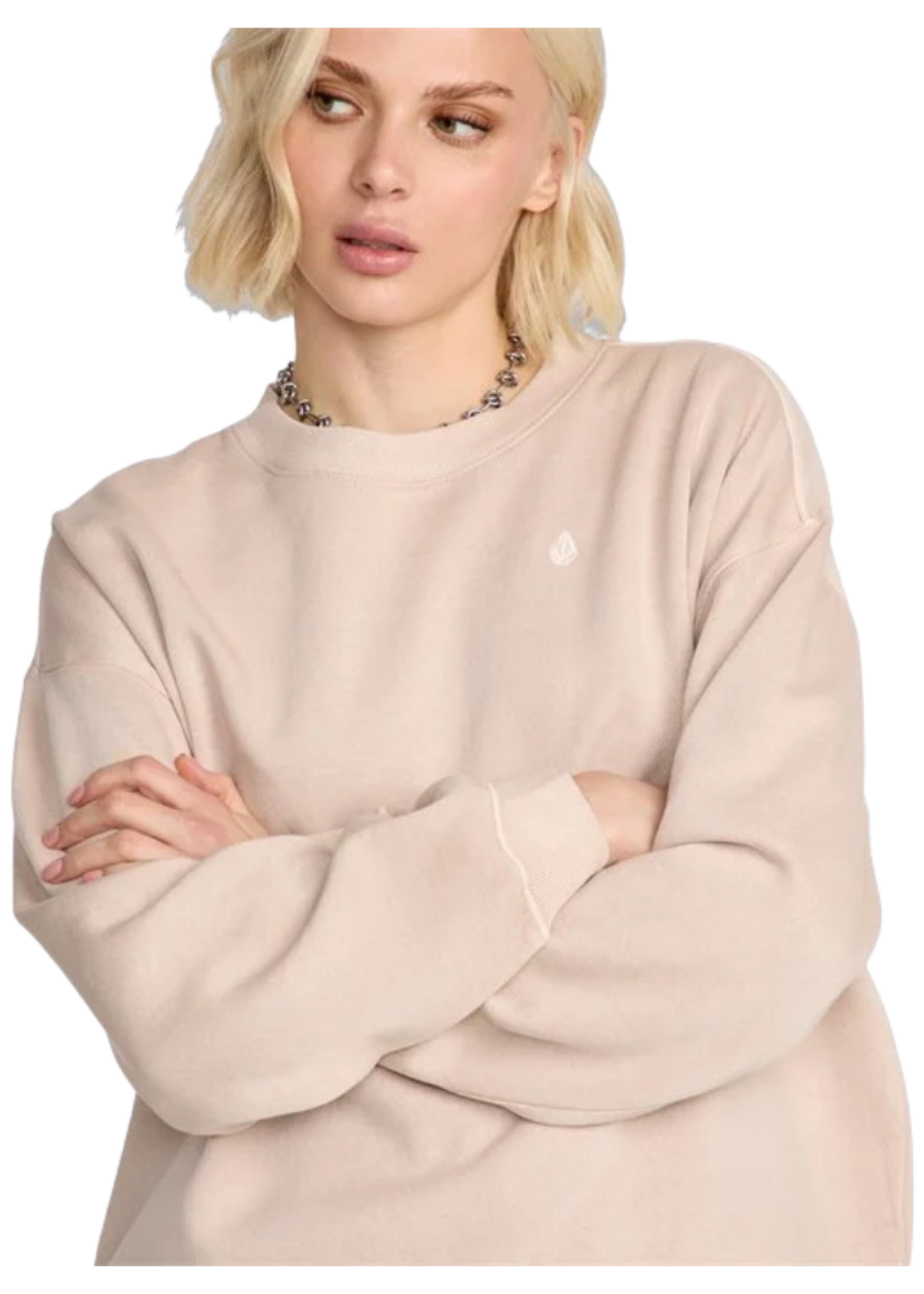 Volcom Women's Stone Soft Crewneck Sweater | Oat