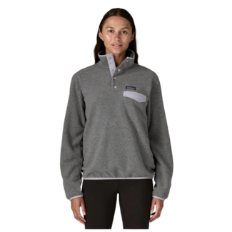 Patagonia Women's Lightweight Synchilla Snap-T Pullover | Nickel / Permafrost Purple