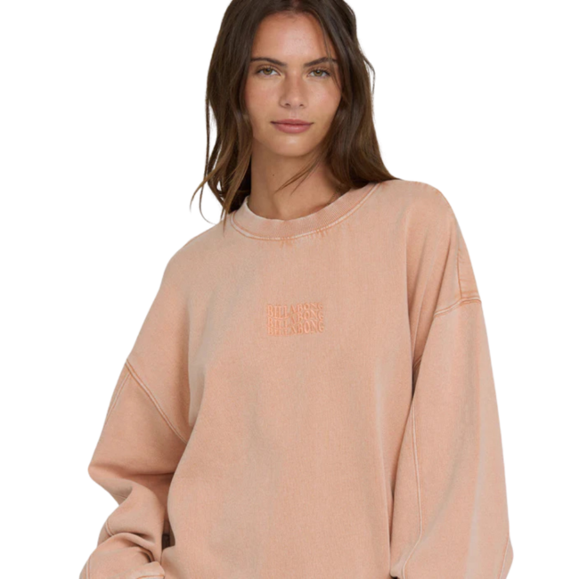 Billabong Women's Bleached Out Kendal Crewneck Sweater - Caramel Cafe