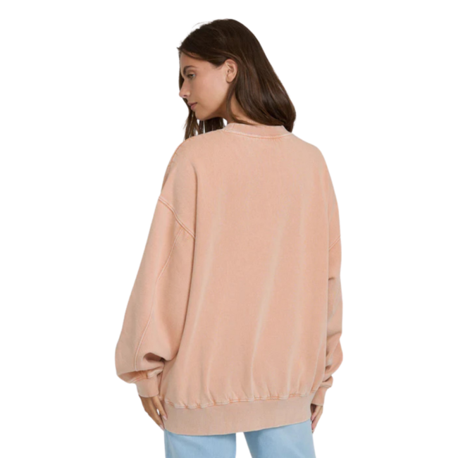 Billabong Women's Bleached Out Kendal Crewneck Sweater - Caramel Cafe