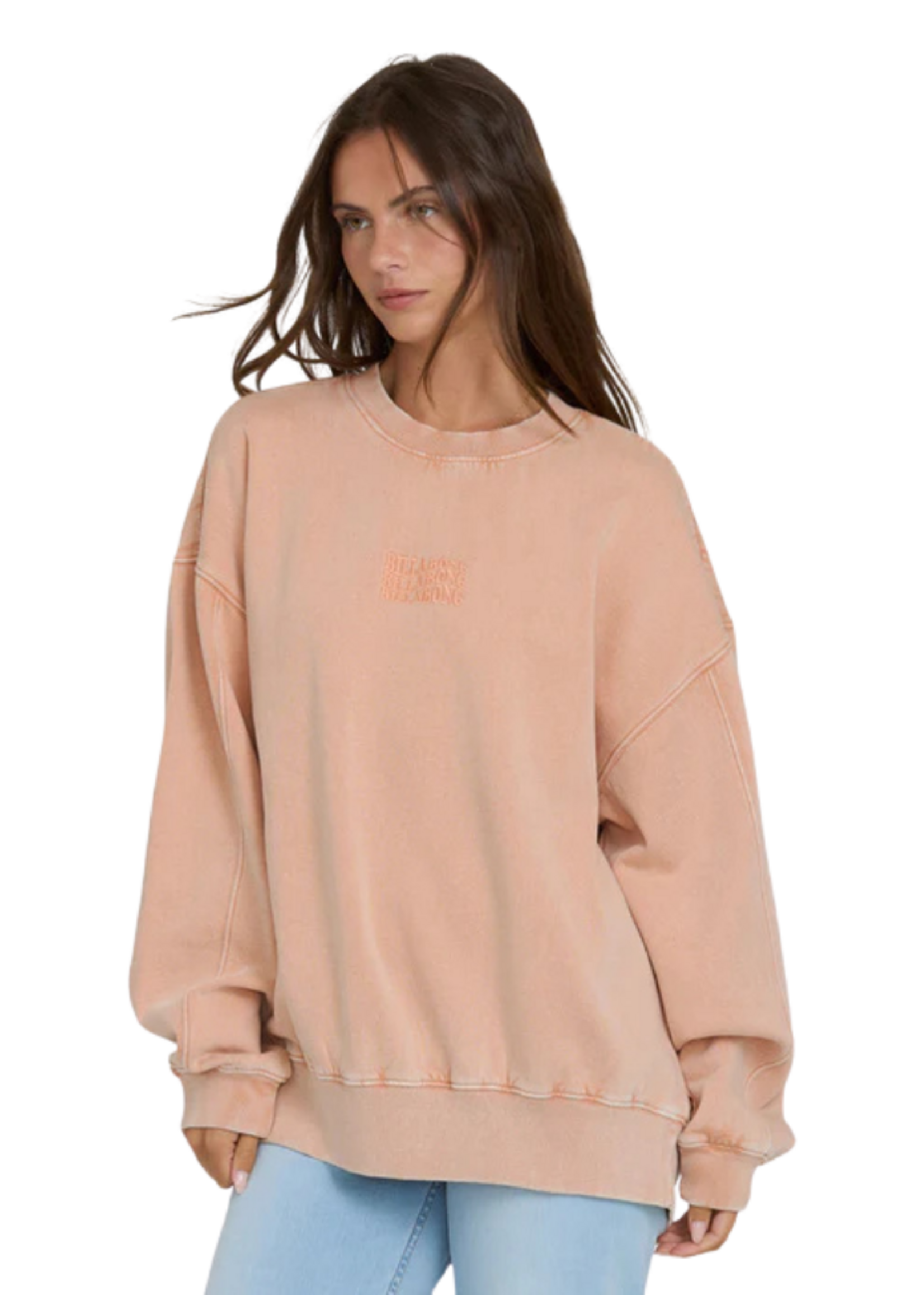 Billabong Women's Bleached Out Kendal Crewneck Sweater - Caramel Cafe